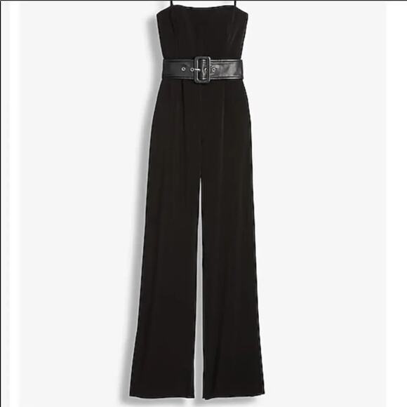 Express Negin Mirsalehi Belted Wide Leg Jumpsuit NWT - Size 0 - Picture 5 of 9